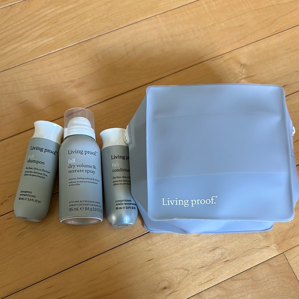 Living Proof Hair Care Set with Blue Bag